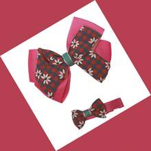 Children's Hair Bows, Duckbill Clips, 2 Units - Dusty Pink - View 5