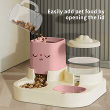Automatic Pet Food And Water Dispenser, 2-In-1 Detachable Bowl Set For Small Dogs, Puppies, And Cats, Easy To Clean Pet Food Storage - 2200ml - Xem 8