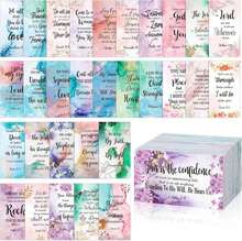 Estune 240 Pcs Bible Verse Cards With Full Scripture Bulk Mini Prayer Cards Women Men With Assorted Motivational Inspirational Gospels Quote Bulk For Friend Religious Christian Gift(Bright Style) - ColorA - 查看 1