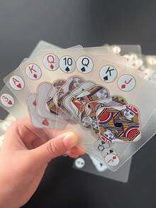 Innovative PVC Transparent Plastic Crystal Poker Cards, Tabletop Game Cards, Halloween & Christmas Gift - Multicolor - View 6