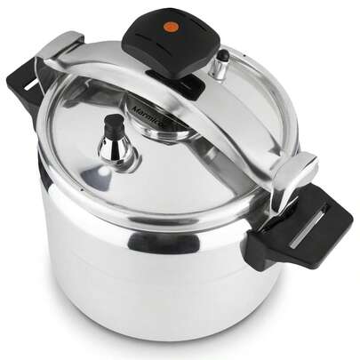  Panela de pressão tradicional Marmicoc Alumax, alumínio extra grosso, 3 sistemas de prevenção, compatível com fogões vitrocerâmicos, a gás e elétricos ✅ Entrega em 24/72h
