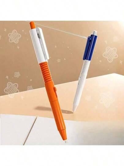 1/5 pièces Stylo pulvérisateur d'eau magique - Stylo pulvérisateur d'eau de farce amusante, pistolet à eau avec manche orange et bleu, en matériau PVC, sélection de couleurs aléatoire, convient pour les jouets de farce d'hygiène buccale humoristique, stylo pulvérisateur d'eau | Design de stylo ludique