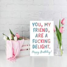 1 pezzo Biglietto di auguri di compleanno divertente per amici, lui o lei, biglietto di compleanno sarcastico per il migliore amico, amica, sorella, fratello, collega, uomo o donna - 18*13 cm - Visualizzare 9