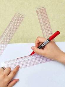 专业缝纫尺套装 - L 型尺、法式曲线尺和 90 度尺，用于精准的服装制版和服装设计 - 随机款式 - 均碼 - 查看 1