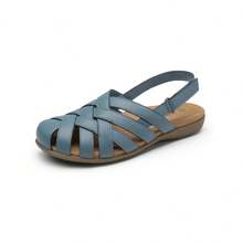 Rihero Closed Toe Sandals Women Comfortable Arch Support Fisherman Walking Sandals With Adjustable Strap - Màu xanh lam - Xem 1