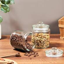 Premium 0.9L Thick Glass Storage Kitchen Jar With Airtight Lid - View 4