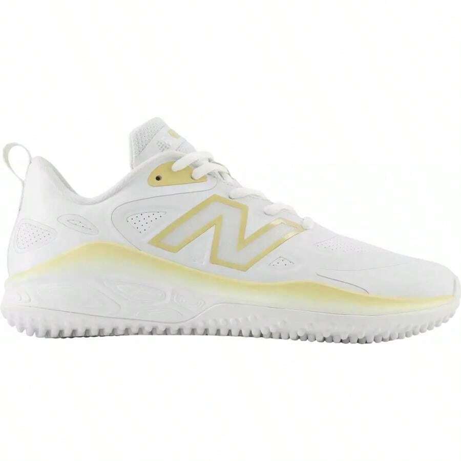 New Balance Women's VELO V4 Turf Softball Shoes |  | Men Baseball Shoes - White/gold - View 1