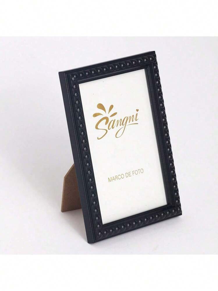 5Pcs Vintage Inspired Beaded Edge PS Plastic Photo Frame, Multi-Size (4x6", 5x7", 8x10", A4) Available in Chic White and Classic Black, Freestanding or Wall Mount Display for Home Decor, Holiday Gifts, and Gallery Wall Art, Elegant Rustic Farmhouse Style Picture Holder, Ideal for Living Room Bedroom Office Desk Shelf Decoration, Perfect Wedding Anniversary Christmas Valentine's Day Gift Idea, Memory Keepsake Holder, Easy to Load Picture Frame, Versatile Vertical or Horizontal Use, Timeless Accessory for Cherished Moments, Minimalist Yet Sophisticated Design, Great for Back to School Dorm Room Decor - negro - Añade 3
