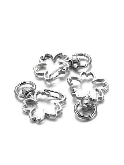 10 Pack Silver Metal Star Shape Claw Swivel Lobster Clasp Alloy Snap Hook Keychain Clip For Jewelry Making Bag Accessories DIY Craft