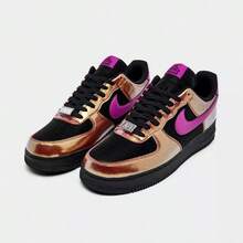Nike Air Force 1 Low '07 LV8 Glam Rock Black Gold Bold Berry Casual Shoes Men's IB6843-002 - 黑金色 - 查看 3