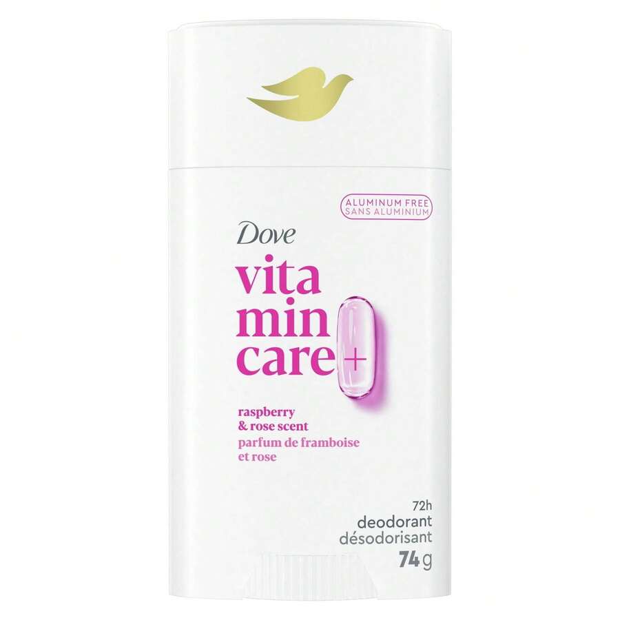Dove VitaminCare+ No White Marks Women's Deodorant Stick Raspberry & Rose Aluminum Free, 2.6 Oz - Multi Scents - View 1