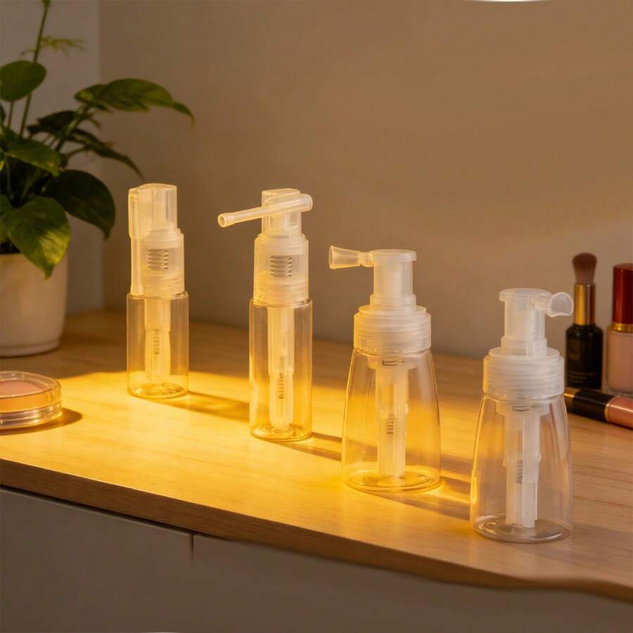 Chai xịt phấn du lịch, chai xịt phấn rôm, chai xịt dầu gội khô, chai nhựa trong suốt rỗng, chai đựng mỹ phẩm di động có thể tái sử dụng - Xem 1
