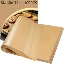 200 Sheets 14-Inch Non-Stick Parchment Paper, Waterproof, Oil-Proof, Heat Resistant, For Baking, Cooking, Grilling, Air Fryer And Steaming - Unbleached, Fits Half Sheet Pan, Happy Eid Al-Adha - Camel - View 2