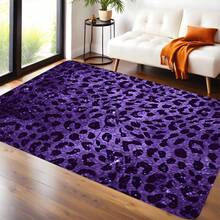 Retro Leopard Print Flannel Carpet, 2D Digital Printing, Non-Slip Rubber Bottom, Multiple Sizes Available. Suitable For All Seasons, Washable, Machine Washable, Comfortable, Unique, Suitable For Him, Her, Family Members, Boyfriend, Girlfriend, Father, Family Members, Mother, Lover, Daughter, Son, Grandfather, Grandmother, Teacher, Doctor, Nurse, Friend, Classmate, Pet. As Birthday Gifts, Household Items, Wedding Items, Souvenirs, Home Decoration, Daily Life, Office Decoration, Birthday, Anniversary, Valentine's Day, Thanksgiving, Graduation Season, Christmas, Halloween, Mother's Day, Father's Day, Wedding, New Year Gift Decoration. Suitable For Shopping Centers, Restaurants, Kitchens, Bathrooms, Living Rooms, Bedrooms, Corridors, Balconies, Outdoor Doors, Door Mats, Entrance Mats, Non-Slip Mats, Offices, Cafes, Piano Room Floor Decoration - Nhiều màu 9 - Xem 5