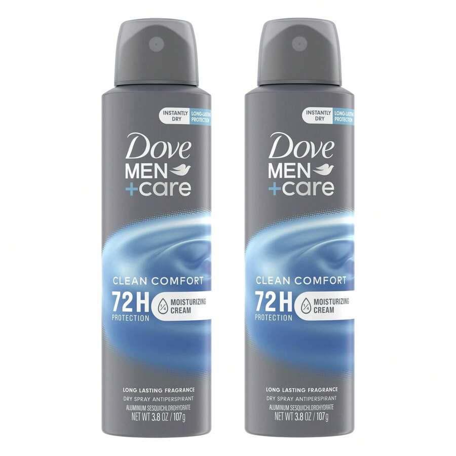 Dove Men+Care Antiperspirant Deodorant Dry Spray Twin Pack, Clean Comfort, 3.8 Oz - nhiều mùi hương - Xem 1