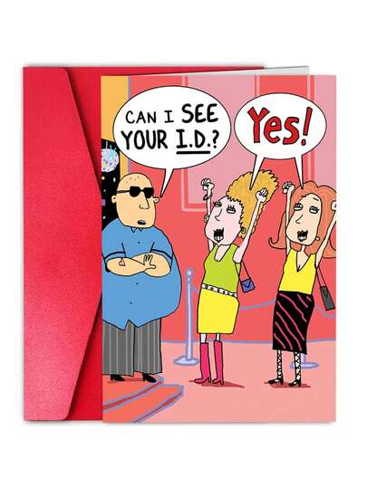 1pc Birthday Card For Women, Funny Birthday Cards, Gifts For Women, Friend, Bestie, Sister, Mom, Grandmother, All The Girls Celebrating Birthdays!