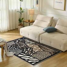 Retro Leopard Print Flannel Carpet, 2D Digital Printing, Non-Slip Rubber Bottom, Multiple Sizes Available. Suitable For All Seasons, Washable, Machine Washable, Comfortable, Unique, Suitable For Him, Her, Family Members, Boyfriend, Girlfriend, Father, Family Members, Mother, Lover, Daughter, Son, Grandfather, Grandmother, Teacher, Doctor, Nurse, Friend, Classmate, Pet. As Birthday Gifts, Household Items, Wedding Items, Souvenirs, Home Decoration, Daily Life, Office Decoration, Birthday, Anniversary, Valentine's Day, Thanksgiving, Graduation Season, Christmas, Halloween, Mother's Day, Father's Day, Wedding, New Year Gift Decoration. Suitable For Shopping Centers, Restaurants, Kitchens, Bathrooms, Living Rooms, Bedrooms, Corridors, Balconies, Outdoor Doors, Door Mats, Entrance Mats, Non-Slip Mats, Offices, Cafes, Piano Room Floor Decoration - Nhiều màu 7 - Xem 5