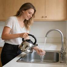 3.7 Quart Stainless Steel Whistling Tea Kettle, Large Capacity Suitable For Gas & Induction Cooktop - View 7