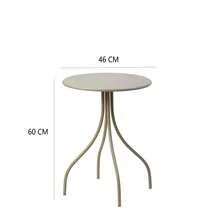 A Small Round Table For Outdoor Balconies, Perfect For Casual Coffee And Conversation, Or A Simple Dining Table At Courtyard. - Apricot - View 2