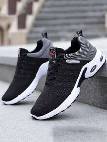 2026 Spring Breathable Cushion Casual Shoes For Men, Men's Shoes, Casual Shoes, Sports Shoes, Running Shoes, Multiple Colors Available - 灰色 - 查看 3