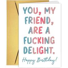 1 pezzo Biglietto di auguri di compleanno divertente per amici, lui o lei, biglietto di compleanno sarcastico per il migliore amico, amica, sorella, fratello, collega, uomo o donna - 18*13 cm - Visualizzare 3
