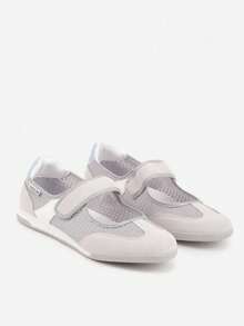 Women 's 'Ballerina Style Sneakers With Lettering - Grey - View 5