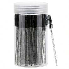 Pcs Disposable Mascara Wands, Eyebrow Spoolies Brush Eyelash Extensions, Black Lash Brushes With Container,Eyebrow Brush,Eyeshadow Brush,Spoolie,Spoolie Brush - 粉色 - 查看 1
