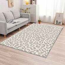 Retro Leopard Print Flannel Carpet, 2D Digital Printing, Non-Slip Rubber Bottom, Multiple Sizes Available. Suitable For All Seasons, Washable, Machine Washable, Comfortable, Unique, Suitable For Him, Her, Family Members, Boyfriend, Girlfriend, Father, Family Members, Mother, Lover, Daughter, Son, Grandfather, Grandmother, Teacher, Doctor, Nurse, Friend, Classmate, Pet. As Birthday Gifts, Household Items, Wedding Items, Souvenirs, Home Decoration, Daily Life, Office Decoration, Birthday, Anniversary, Valentine's Day, Thanksgiving, Graduation Season, Christmas, Halloween, Mother's Day, Father's Day, Wedding, New Year Gift Decoration. Suitable For Shopping Centers, Restaurants, Kitchens, Bathrooms, Living Rooms, Bedrooms, Corridors, Balconies, Outdoor Doors, Door Mats, Entrance Mats, Non-Slip Mats, Offices, Cafes, Piano Room Floor Decoration - 多色6 - 查看 3