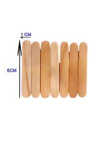 Palitos de madera para paletas mini paletas de hielo postres manualidades bolsa con 100 pz - Caqui - Ver 2