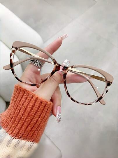 Personalized Q&QY Brand Gift Box Set Cat Eye Fashion Eyeglasses, Custom Frame With Exclusive Slogan, Name, Text, Great For Gifts Like Ramadan, Christmas, Thanksgiving, Father's Day, Mother's Day, Valentine's Day, & Luxurious 2026 Insta-Worthy Design, Suitable For Self-Use Or Gifting