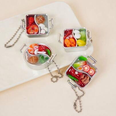 1 pieza 2026 Mini olla caliente realista de gran , juguete de comida en miniatura, colgante de olla de pato mandarín, accesorio de comida realista creativo, regalo perfecto, regalo de vacaciones, regalo de cumpleaños, regalo interesante