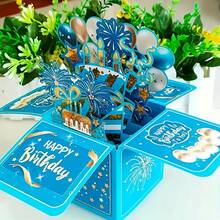 通用3D立体生日贺卡，纸质3D生日贺卡，附赠空白卡片和信封，独特的生日礼物，适合送给女性、男性、丈夫、妻子、母亲、父亲、女儿，也适合作为返校用品。 - 單件 - 查看 15