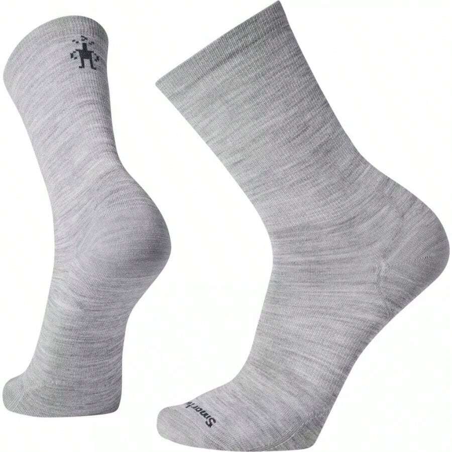 Smartwool Everyday Anchor Line Zero Cushion Crew Socks | - Light Gray - View 1