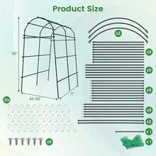1PCS 7.5FT Garden Arch Trellis Outdoor Plant Support Archway For Climbing Vine Flower - A - 查看 5