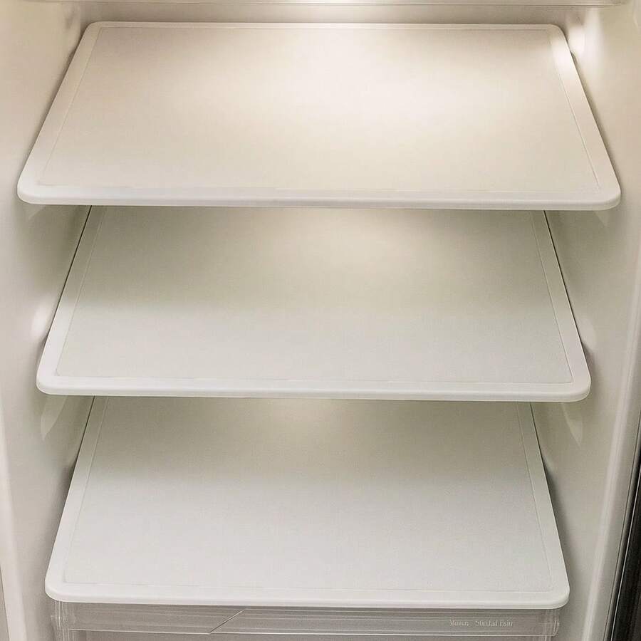Set Of 3 Waterproof PVC Refrigerator Towels 46x32 Cm - White - View 1