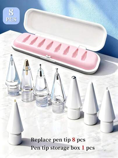2026 Puntas de repuesto mejoradas para Apple Pencil con estuche, compatibles con Apple Pencil de 1ra/2da generación, USB-C, Lápiz Pro, punta de metal fina, control preciso, mejor regalo para Navidad, familia, amigos, cumpleaños, vacaciones, accesorios de bolígrafo