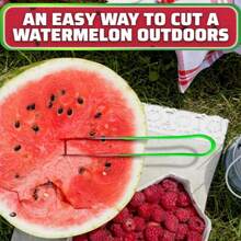 Stainless Steel Watermelon Slicer: Easily Cuts Large Fruits And Vegetables, Comes With ABS Separator - Multicolor - View 5