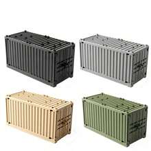1pc Military Series Container Building Block Model Storage Box, Compatible With Small Particle Construction Toys - Multicolor - View 4