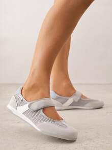 Women 's 'Ballerina Style Sneakers With Lettering - Grey - View 2