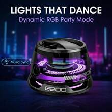 Portable Mini Bluetooth Speaker G200, Colorful LED Light, TWS Wireless Pairing, Compact Sound Box For Party, Camping, Room Decor - View 4