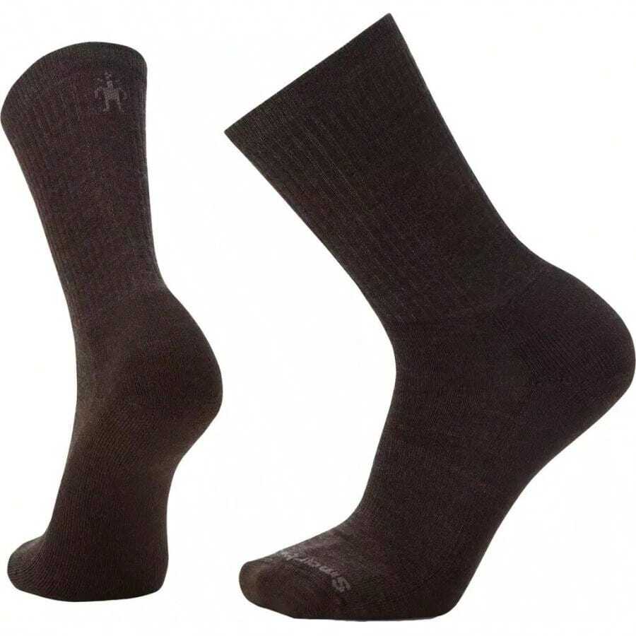 Smartwool Everyday Solid Rib Crew Socks | - Chestnut - View 1