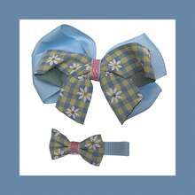 Children's Hair Bows, Duckbill Clips, 2 Units - 藍色 - 查看 4