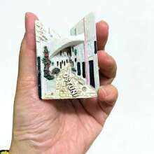 Nam châm tủ lạnh 3D Ostuni, Ý, kích thước 6,5cm (2,56 inch), nhãn dán từ tính lưu niệm du lịch. - Một cỡ - Xem 5