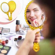 1/4/10/20pcs Retro Handheld Makeup Mirrors Set, With Small Gold/Silver/Rose Gold Embossed Design, Portable Compact Mirrors, Suitable For Princess Theme Party And Travel,Giveaways,Travel,Cheap Stuff,Travel Essential - Multicolor - View 10