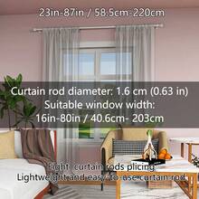 Thanh treo rèm/thanh rèm La Mã bằng sắt ghép nối 0,63", bộ giá đỡ trang trí hình cầu nhỏ cổ điển đa năng, chiều dài 23-87", dễ lắp đặt, chắc chắn và bền bỉ, thích hợp cho: thanh treo rèm/thanh treo rèm tắm/thanh treo rèm che nắng/thanh treo rèm voan, lắp đặt treo tường hoặc treo, lý tưởng cho phòng ngủ, nhà bếp, phòng khách, phòng ăn, văn phòng, ký túc xá hoặc nhà thuê, thiết kế tối giản hiện đại, thanh treo rèm màu trắng nhẹ, đơn giản và thanh lịch! - trắng - Xem 9