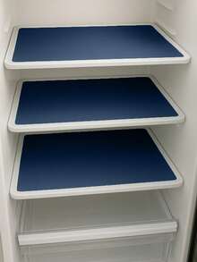 Set Of 3 Waterproof PVC Refrigerator Towels 46x32 Cm - Navy Blue - View 2