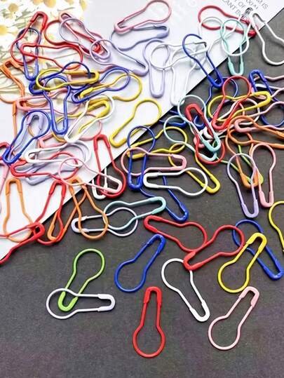 5pcs Colorful Gourd Shaped Safety Pins, Sewing And Knitting Markers, Multi-Color Safety Clip Pins, DIY Sewing Projects And Clothing Accessories
