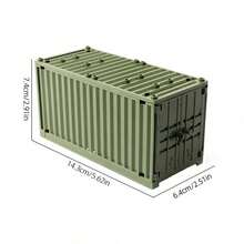 1pc Military Series Container Building Block Model Storage Box, Compatible With Small Particle Construction Toys - Multicolor - View 10
