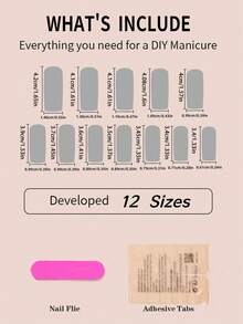 24片新款加长棺材形白色法式美甲，饰有心形水钻3D金色装饰，附赠1把指甲锉和1瓶果冻胶，提升您的优雅气质，适合度假、日常佩戴、上学、办公等场合。 - 白色 - 查看 6