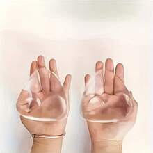 半对装女士硅胶胸垫 - 隐形粘性上托胸垫，可重复使用，高品质防汗设计，提升小胸曲线，适合泳装和比基尼穿着 - 彩色 - 查看 6